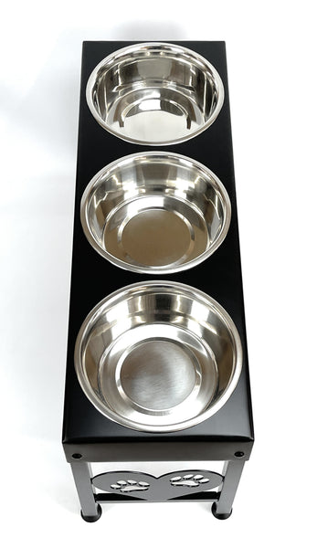 triple bowl feeder for large dog