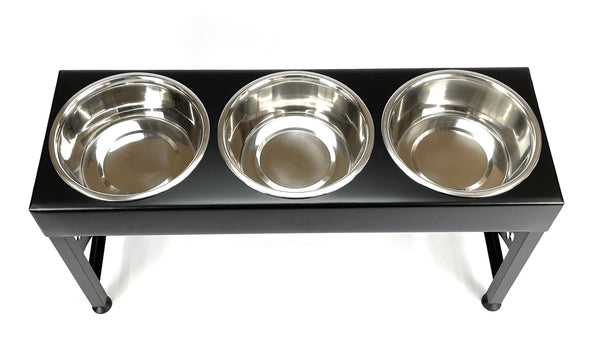 dog feeding station made from steel
