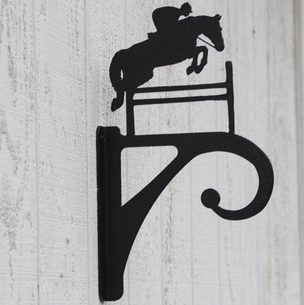 modern plant hanger bracket Jumping Horse Iron Plant Basket Hanger – Modern Iron Works