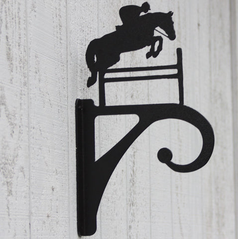 Jumping Horse Iron Plant Basket Hanger Image 1