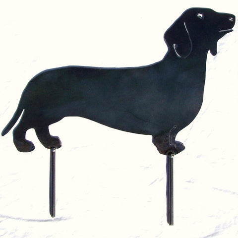 Dachshund Metal Art Dog Yard Decor Garden Stake Image 1