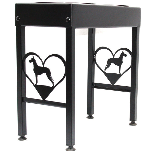 elevated Great Dane feeder
