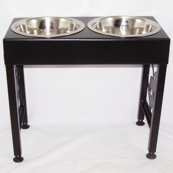 Newfoundland Elevated Metal Art Dog Feeder Raised Bowl Holder New Sizes Single, Double or Triple Dish Image 2