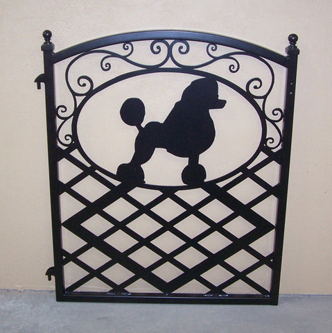 Fence Gate Ornamental Iron Poodle Silhouette Image 1