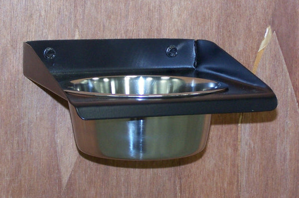 Dog feeder single bowl 1 quart wall mount – Modern Iron Works