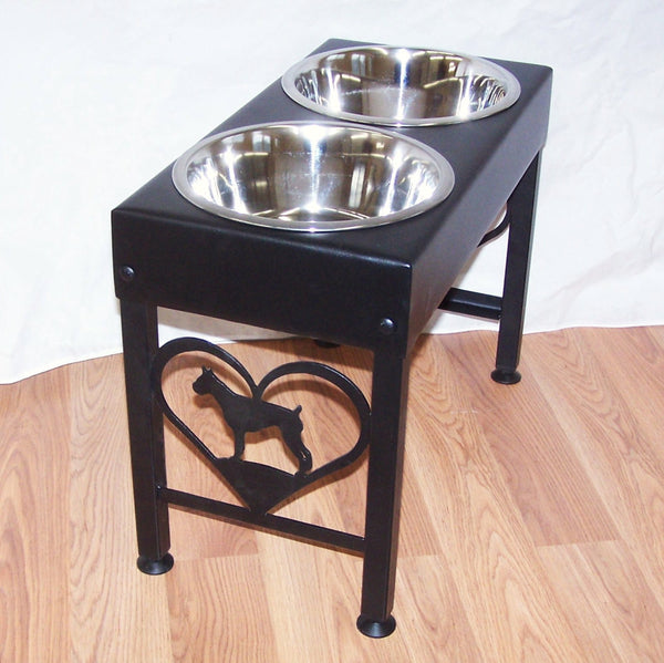 Custom Personalized Elevated Dog Feeder Stand Large Raised Bowls – Modern  Iron Works