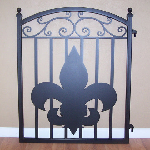 Fleur De Lis Metal Art Iron Garden Gate Image 1