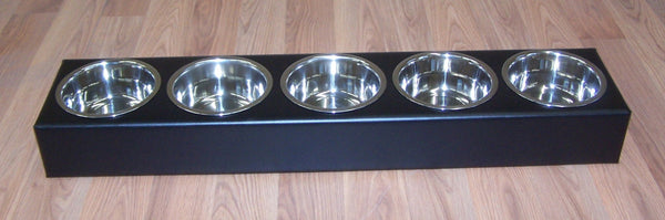 Puppy Litter Feeder Large Breed Dog 5 Bowl Powdercoated Steel Image 4