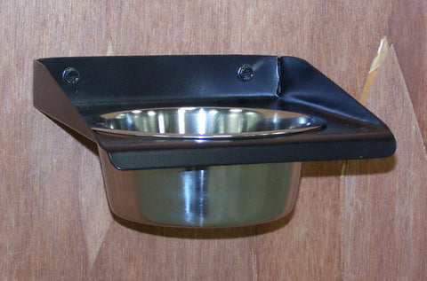 Single pint bowl wall mounted metal feeder toy breed dog or cat size Image 1
