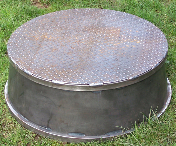 Pedestal for horse training and performance made from steel