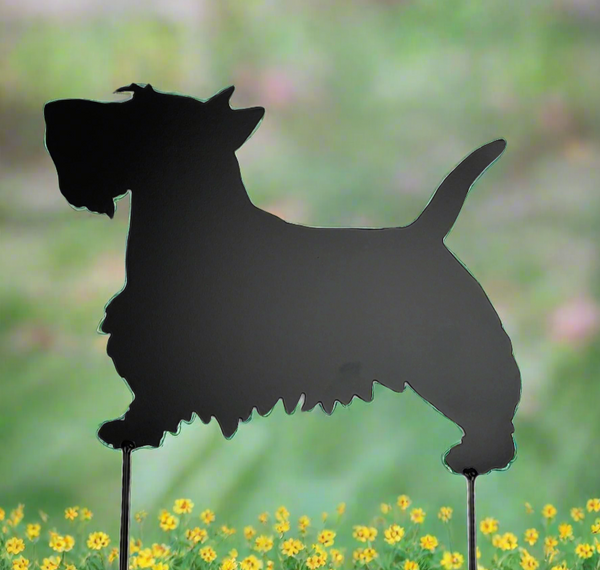 Scotty Dog Scottish Terrier Metal Art Yard Decor Garden Stake