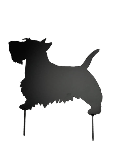 Scotty Dog Scottish Terrier Metal Art Yard Decor Garden Stake