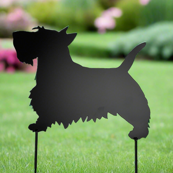 Scotty Dog Scottish Terrier Metal Art Yard Decor Garden Stake