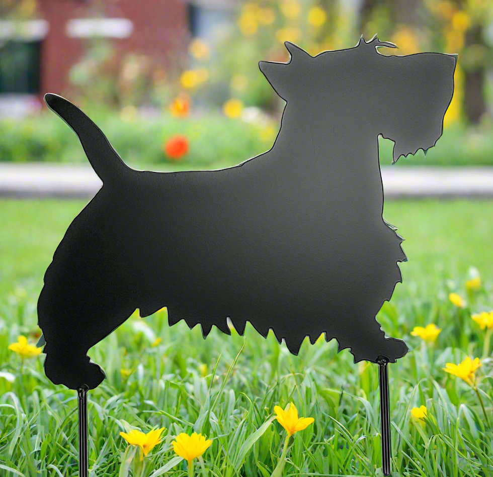 Scotty Dog Scottish Terrier Metal Art Yard Decor Garden Stake Scotty Dog Scottish Terrier Metal Art Yard Decor Garden Stake