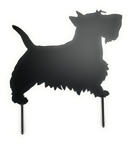 Scottish Terrier Metal Art Yard Ornament Black