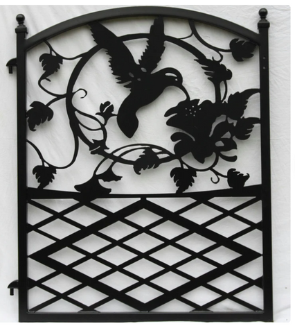 Custom Hummingbird Gate in Black for Jason