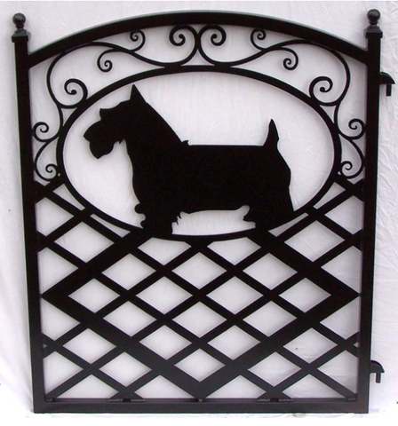 Custom gate for Ruth with Dachshund Silhouette in Oil Rubbed Bronze Color