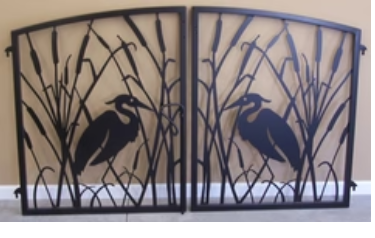 Custom Double Heron Gates in Black