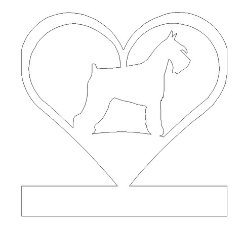 Custom Giant Schnauzer Feeder Stand