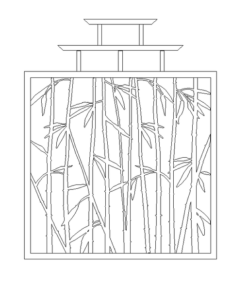 Custom Steel Bamboo Gate for Donna
