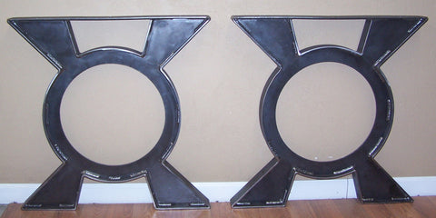 plate steel industrial table legs