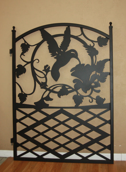 Large Hummingbird Gate in Black