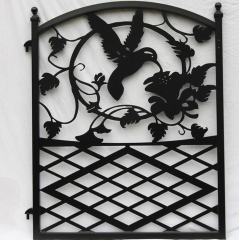 Custom Hummingbird Gate in Bronze Color