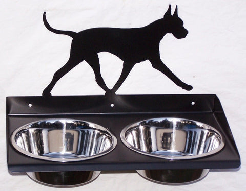 Elevated Dog Feeder Raised Bowls for German Shepherd – Modern Iron