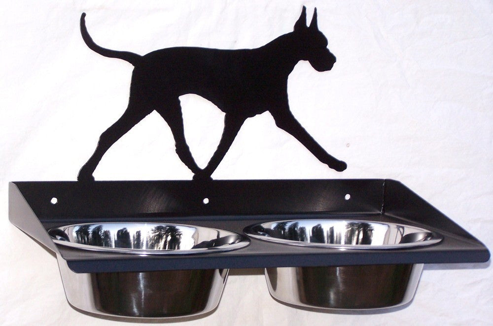 Personalized Custom Wall Mount Elevated Raised Dog Feeder Bowl Holder –  Modern Iron Works