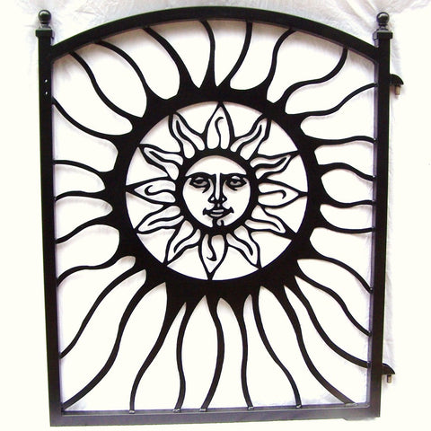 Garden Gate Aztec Sun Face South Western Metal Art Image 1