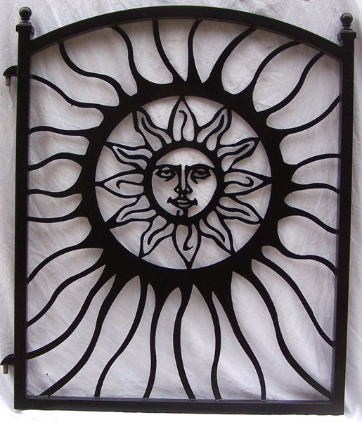 Garden Gate Aztec Sun Face South Western Metal Art Image 2