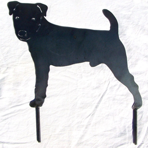 Jack Russell Terrier Art Metal Yard Stake Image 2