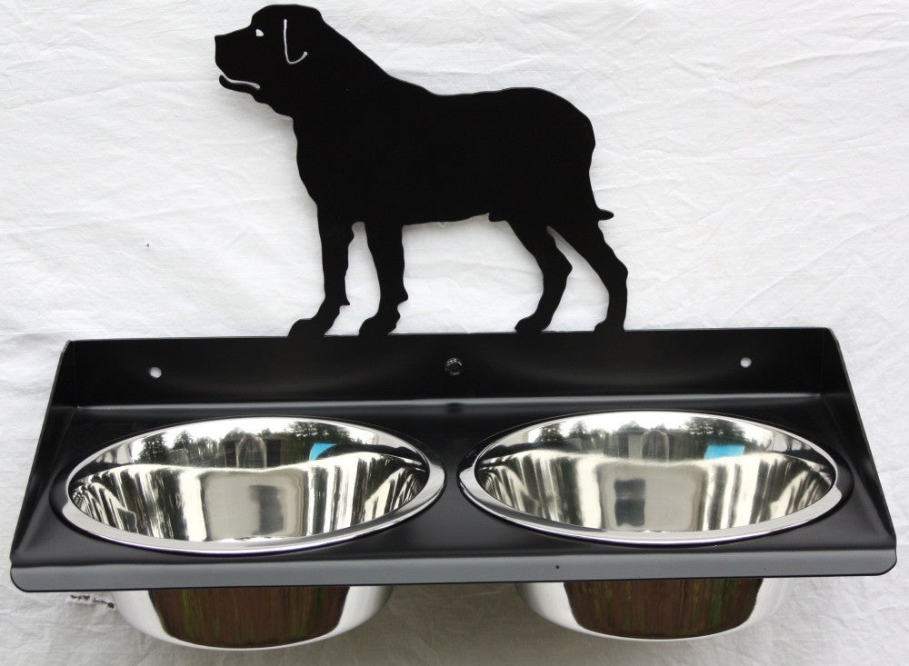 Personalized Custom Wall Mount Elevated Raised Dog Feeder Bowl Holder –  Modern Iron Works