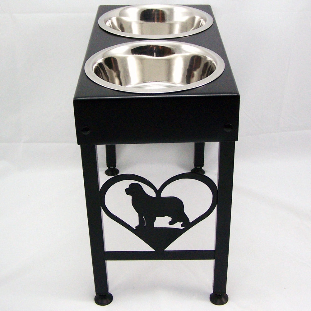 Dog Double Bowls Stand Adjustable Height Pet Feeding Dish Bowl