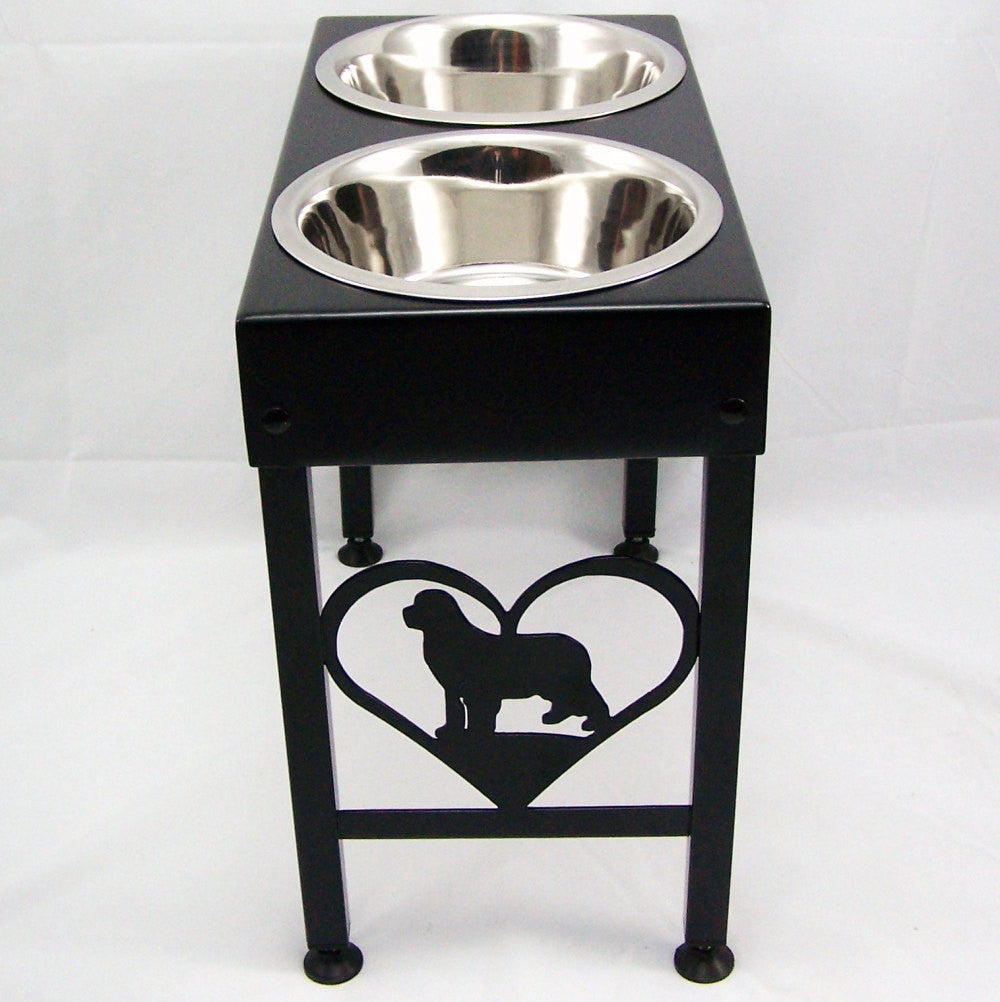 Newfoundland Elevated Metal Art Dog Feeder Raised Bowl Holder New Size –  Modern Iron Works