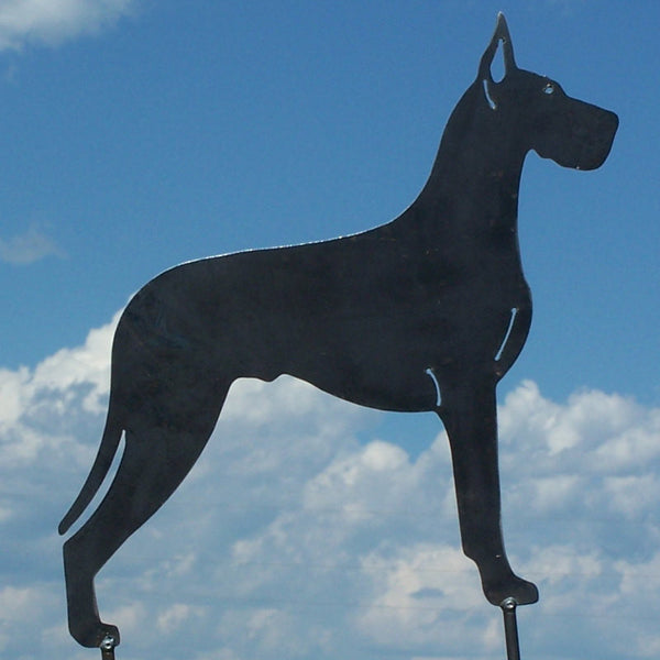 Great Dane Metal Art Yard Stake Dog Garden Ornament Image 2