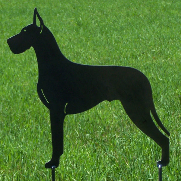Great Dane Metal Art Yard Stake Dog Garden Ornament Image 3