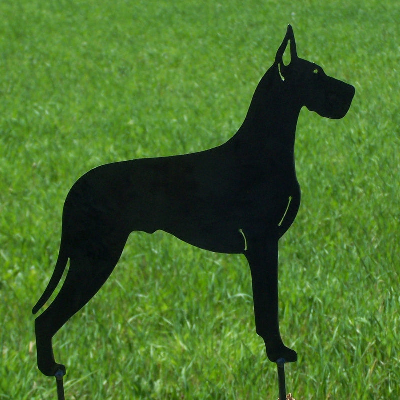 Great Dane Metal Art Yard Stake Dog Garden Ornament