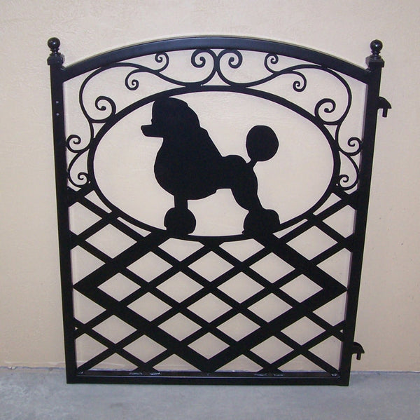 Fence Gate Ornamental Iron Poodle Silhouette Image 2