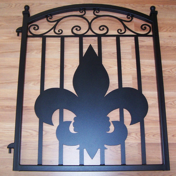 Fleur De Lis Metal Art Iron Garden Gate Image 2